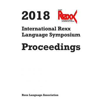 2018 International Rexx Language Symposium Proceedings (Paperback) bij Singel 344