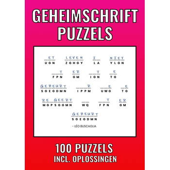 Geheimschrift Puzzelboek - 100 Puzzels - Incl. Uitleg, Hints en Oplossingstechieken (Paperback) bij Singel 344