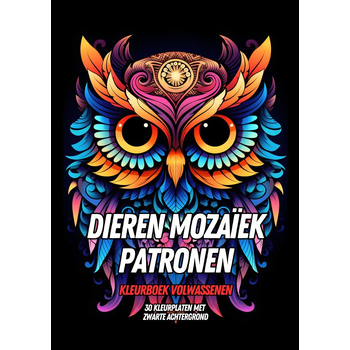 Kleurboek Volwassenen - Dieren Mozaïek Patronen (Paperback) bij Singel 344