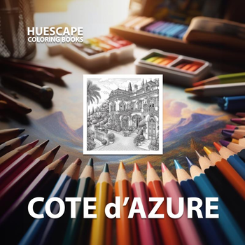 Huescape Kleurboek voor volwassenen - Cote d'Azure (Paperback) bij Singel 344