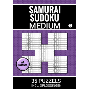 Samurai Sudoku - Medium - 35 Puzzels Incl. Oplossingen - Nr. 52 (Paperback) bij Singel 344