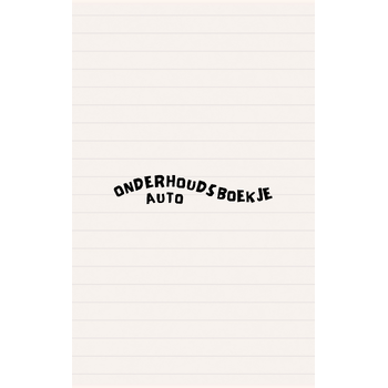 Onderhoudsboekje Auto (Paperback) bij Singel 344