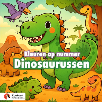 Kleuren op nummer: Dinosaurussen (Paperback) bij Singel 344
