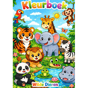Kleurboek, Wilde dieren (Paperback) bij Singel 344