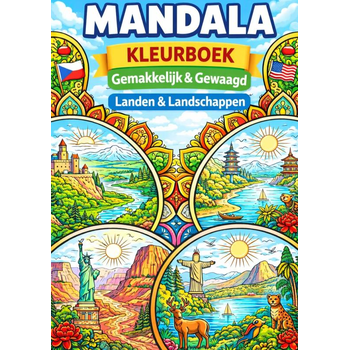 Mandala Kleurboek, Landen & Landschappen (Gemakkelijk & Gewaagd) (Paperback) bij Singel 344