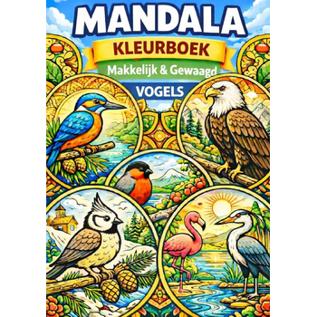 Mandala Kleurboek | Eenvoudig & Krachtvol – Vogels (Paperback) bij Singel 344