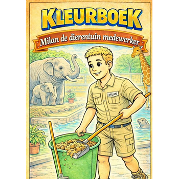 Kleurboek, Milan de dierentuin medewerker. (Beroepen serie) (Paperback) bij Singel 344
