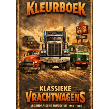 Kleurboek, Klassieke vrachtwagens. (Paperback) bij Singel 344