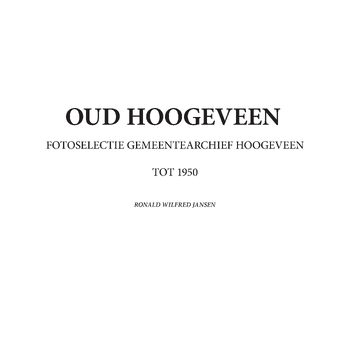 OUD HOOGEVEEN (Paperback) bij Singel 344
