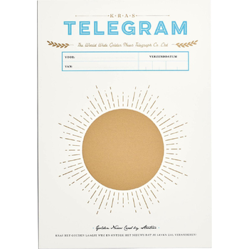 Kras telegram Peter bij Singel 344