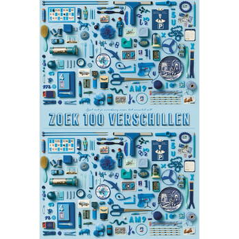 Stratier XL Spelposter - Zoek 100 verschillen (BLAUW) bij Singel 344