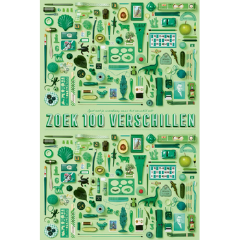 Stratier XL Spelposter - Zoek 100 verschillen (GROEN) bij Singel 344