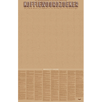Stratier XL Spelposter - Koffiewoordzoeker - 100 weetjes bij Singel 344