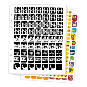 Pictogenda Stickervellen met pictogrammen bij Singel 344