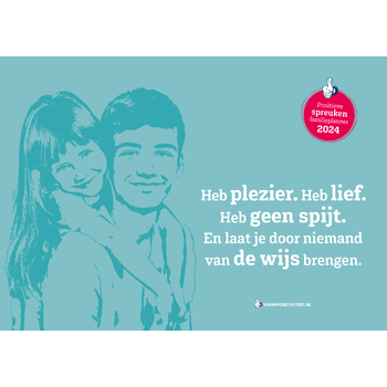 Familieplanner 2024 positieve spreuken bij Singel 344
