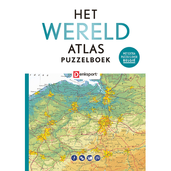 Denksport - Het Wereld Atlas Puzzelboek (BE) (Paperback) bij Singel 344