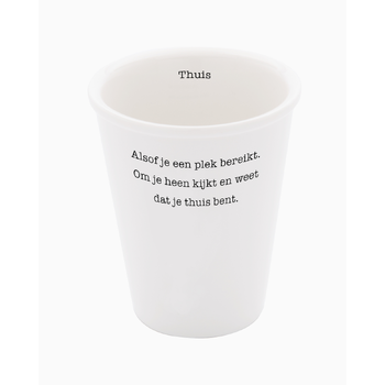Porseleinen beker 'Thuis' set van 2 (Undefined) bij Singel 344